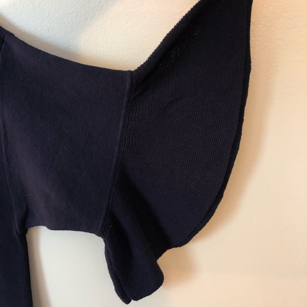 Ann Taylor Navy short bell sleeve sweater small - Picture 5 of 7